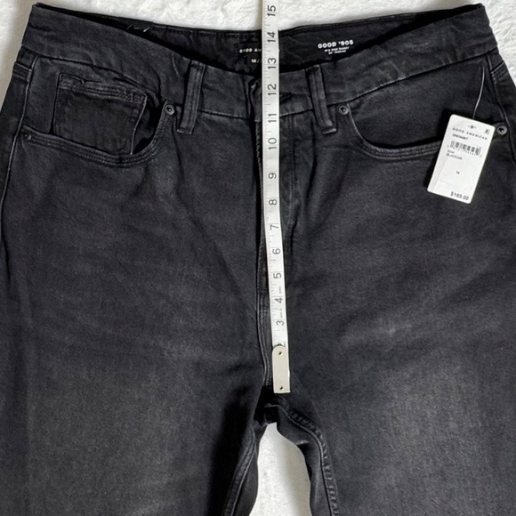 NWT Good American "Good 90s" Mid Rise Relaxed Fit Black Wash Jeans Size 14 L32" - Picture 11 of 14